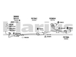 KLARIUS 361449U išmetimo sistema 
 Išmetimo sistema -> Išmetimo sistema, visa
