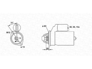 MAGNETI MARELLI 943251669010 starteris 
 Elektros įranga -> Starterio sistema -> Starteris
035911023D, 035911023KX, 34911023