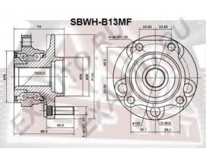 ASVA SBWH-B13MF rato stebulė 
 Ašies montavimas/vairavimo mechanizmas/ratai -> Rato stebulė/montavimas -> Rato stebulė
28373-AG000, 28373-AG001, 28373-FG000