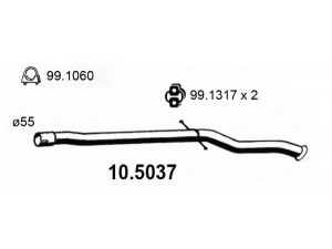 ASSO 10.5037 išleidimo kolektorius 
 Išmetimo sistema -> Išmetimo vamzdžiai
NA