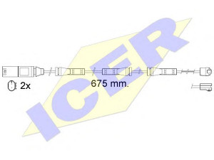 ICER 610561 E C įspėjimo kontaktas, stabdžių trinkelių susidėvėjimas 
 Stabdžių sistema -> Susidėvėjimo indikatorius, stabdžių trinkelės
34 35 6 792 289