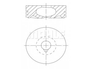 MAHLE ORIGINAL 219 12 00 stūmoklis 
 Variklis -> Cilindrai/stūmokliai