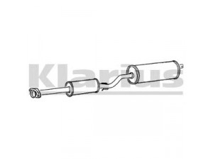KLARIUS 260199 vidurinis duslintuvas 
 Išmetimo sistema -> Duslintuvas
852921, 91140245, 852921, 91140245