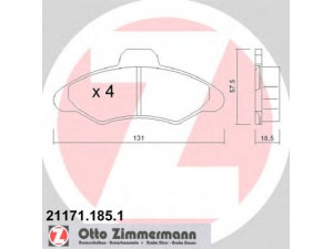 ZIMMERMANN 21171.185.1 stabdžių trinkelių rinkinys, diskinis stabdys 
 Techninės priežiūros dalys -> Papildomas remontas
1 015 598, 5 025 948, 5 026 661