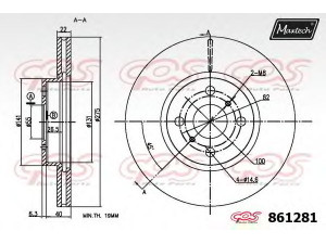 MAXTECH 861281.6880 stabdžių diskas 
 Stabdžių sistema -> Diskinis stabdys -> Stabdžių diskas
43512-52130