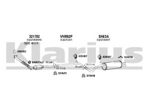 KLARIUS 780046U išmetimo sistema 
 Išmetimo sistema -> Išmetimo sistema, visa