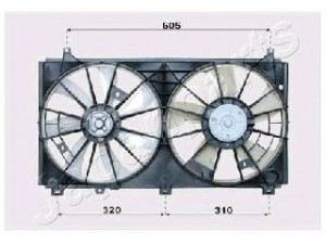 JAPANPARTS VNT152503 ventiliatorius, radiatoriaus 
 Aušinimo sistema -> Oro aušinimas
1636131100, 1636150120, 1636331040