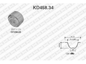 SNR KD458.34 paskirstymo diržo komplektas 
 Techninės priežiūros dalys -> Papildomas remontas
55248394, 71736717, 55248394, 71736717