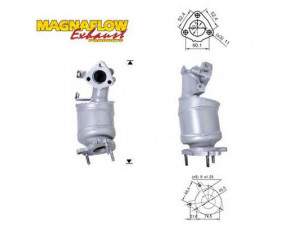MAGNAFLOW 65807D katalizatoriaus keitiklis 
 Išmetimo sistema -> Katalizatoriaus keitiklis
855191
