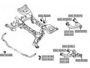 ASVA 0201-R51DIF valdymo svirties/išilginių svirčių įvorė 
 Ašies montavimas/vairavimo mechanizmas/ratai -> Valdymo svirtis/pasukamosios svirties sujungimas -> Montavimas/sutvirtinimas
55470-EB300