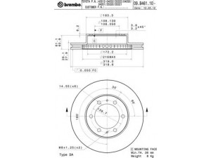 BREMBO 09.B461.11 stabdžių diskas 
 Stabdžių sistema -> Diskinis stabdys -> Stabdžių diskas
4351204050, 4351204051, 4351204052