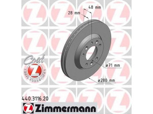 ZIMMERMANN 440.3116.20 stabdžių diskas 
 Stabdžių sistema -> Diskinis stabdys -> Stabdžių diskas
9467548387, 4249 20, 4249 21