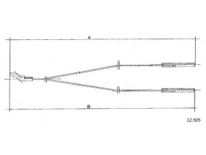 CABOR 12.505 kabelis, šildytuvo sklendė
133711717B