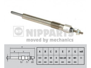 NIPPARTS J5719006 kaitinimo žvakė 
 Kibirkšties / kaitinamasis uždegimas -> Kaitinimo kaištis
8-94140-115-2