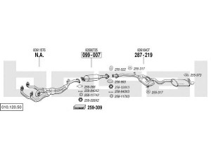 BOSAL 010.120.50 išmetimo sistema 
 Išmetimo sistema -> Išmetimo sistema, visa