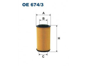 FILTRON OE674/3 alyvos filtras 
 Techninės priežiūros dalys -> Techninės priežiūros intervalai
263203C100