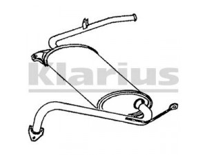 KLARIUS 240063 galinis duslintuvas 
 Išmetimo sistema -> Duslintuvas
MB514484, MB687505
