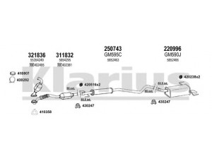 KLARIUS 391589E išmetimo sistema 
 Išmetimo sistema -> Išmetimo sistema, visa
