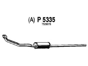 FENNO P5335 priekinis duslintuvas 
 Išmetimo sistema -> Duslintuvas
7528078, 7533904