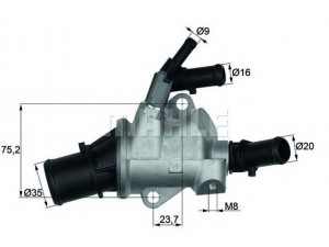 BEHR TI 148 88 termostatas, aušinimo skystis 
 Aušinimo sistema -> Termostatas/tarpiklis -> Thermostat
55202885