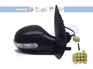 JOHNS 57 26 38-75 išorinis veidrodėlis 
 Kėbulas -> Keleivių kabina -> Veidrodėlis