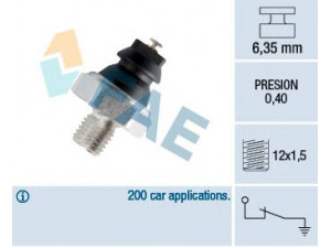 FAE 12200 alyvos slėgio jungiklis 
 Variklis -> Variklio elektra
12 611 277 642