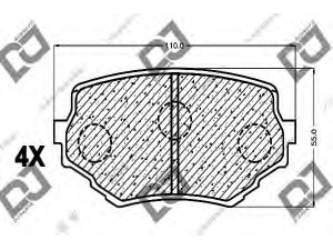 DJ PARTS BP1097 stabdžių trinkelių rinkinys, diskinis stabdys 
 Techninės priežiūros dalys -> Papildomas remontas
1A50-33-23Z, 1A503323Z, 1A52-33-23Z