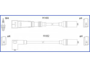 HITACHI 134716 uždegimo laido komplektas 
 Kibirkšties / kaitinamasis uždegimas -> Uždegimo laidai/jungtys