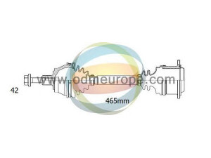 ODM-MULTIPARTS 18-213200 kardaninis velenas 
 Ratų pavara -> Kardaninis velenas
8K0407271AK, 8K0407271S