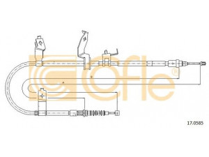 COFLE 17.0585 trosas, stovėjimo stabdys 
 Stabdžių sistema -> Valdymo svirtys/trosai
C23644410B, C23644410C, C23644410D