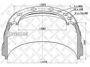 STELLOX 85-00076-SX stabdžių būgnas
1598678, 1599678, 15996788