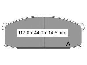 VEMA 832370 stabdžių trinkelių rinkinys, diskinis stabdys
41060D1485, 41060D1487, 41060D1488