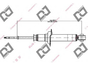 DJ PARTS DS1100GT amortizatorius 
 Pakaba -> Amortizatorius
562100M825, 562100N600, 562100N620