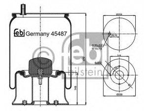 FEBI BILSTEIN 45487 dėklas, pneumatinė pakaba 
 Pakaba -> Pneumatinė pakaba
946 328 04 01, 946 328 11 01