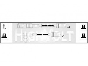 STANDARD OEF598 uždegimo laido komplektas 
 Kibirkšties / kaitinamasis uždegimas -> Uždegimo laidai/jungtys
N 102 044 02, N 102 436 11