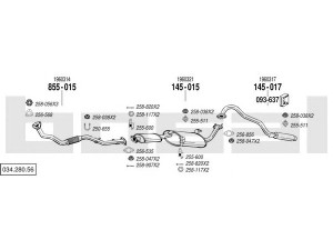 BOSAL 034.280.56 išmetimo sistema 
 Išmetimo sistema -> Išmetimo sistema, visa