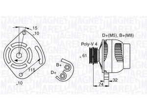 MAGNETI MARELLI 063321863010 kintamosios srovės generatorius 
 Elektros įranga -> Kint. sr. generatorius/dalys -> Kintamosios srovės generatorius
71780099