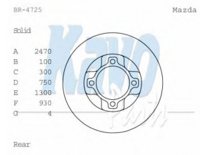 KAVO PARTS BR-4725 stabdžių diskas 
 Dviratė transporto priemonės -> Stabdžių sistema -> Stabdžių diskai / priedai
B21226251, BK1426251