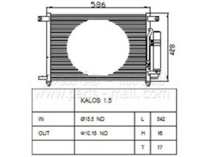 PARTS-MALL PXNCC-019 kondensatorius, oro kondicionierius 
 Oro kondicionavimas -> Kondensatorius
96469289, 96539634, 96834083, P96469289
