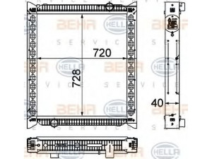 HELLA 8MK 376 732-641 radiatorius, variklio aušinimas
WG9 725 530 120