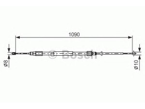 BOSCH 1 987 477 949 trosas, stovėjimo stabdys 
 Stabdžių sistema -> Valdymo svirtys/trosai
34 41 6 757 547