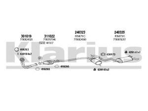 KLARIUS 720492E išmetimo sistema 
 Išmetimo sistema -> Išmetimo sistema, visa