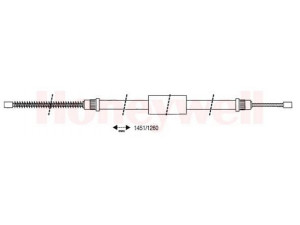 BENDIX 431002B trosas, stovėjimo stabdys 
 Stabdžių sistema -> Valdymo svirtys/trosai
854693200