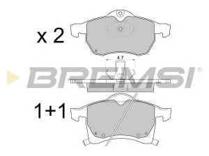 BREMSI BP2811 stabdžių trinkelių rinkinys, diskinis stabdys 
 Techninės priežiūros dalys -> Papildomas remontas
09195064, 1605009, 1605035, 1605957