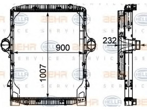 HELLA 8MK 376 722-161 aušintuvo modulis 
 Aušinimo sistema -> Aušinimo modulis
5003 40742, 5003 48262
