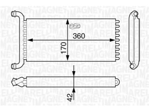 MAGNETI MARELLI 350218321000 šilumokaitis, salono šildymas 
 Šildymas / vėdinimas -> Šilumokaitis
0038357501, A0038357501