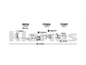 KLARIUS 362021U išmetimo sistema 
 Išmetimo sistema -> Išmetimo sistema, visa