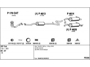 FENNO PE808 išmetimo sistema 
 Išmetimo sistema -> Išmetimo sistema, visa