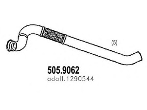 ASSO 505.9062 išleidimo kolektorius 
 Išmetimo sistema -> Išmetimo vamzdžiai
1290825