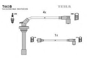 TESLA T443B uždegimo laido komplektas 
 Kibirkšties / kaitinamasis uždegimas -> Uždegimo laidai/jungtys
19901-87188, 19901-87189, 19901-87A81